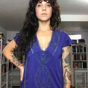 Kimchi Blue Lacy Violet Stretch Dress - B14